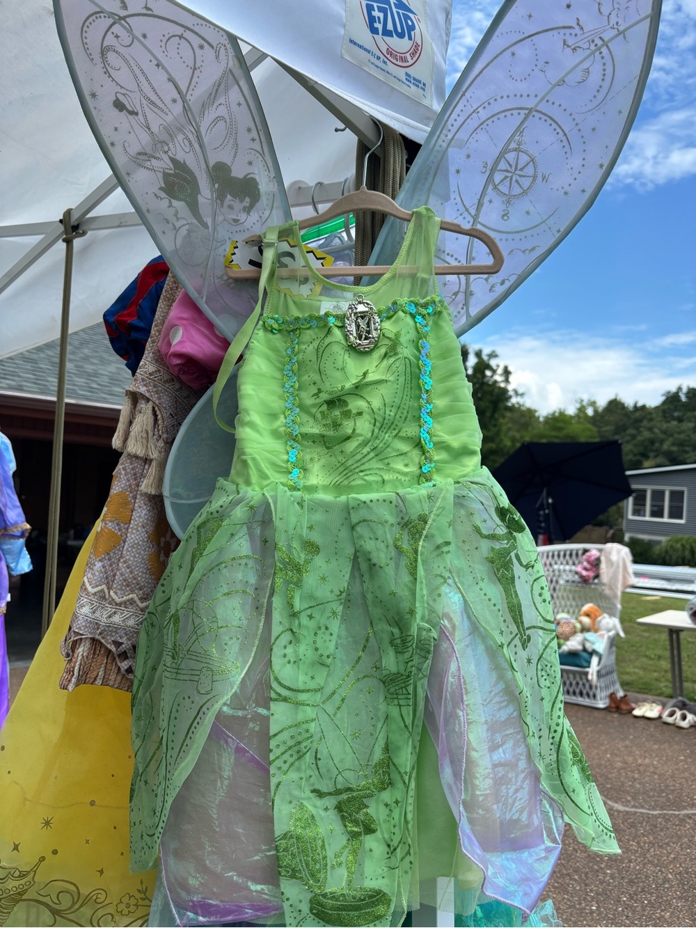 Disney Tinkerbell Costume Dress with Wings girls 5/6